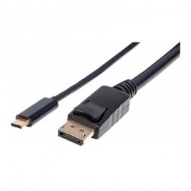 CABLE MANHATTAN USB C MACHO - DISPLAYPORT MACHO, 2 METROS, NEGRO, 152464