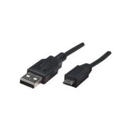 CABLE USB DE ALTA VELOCIDAD PARA DISPOSITIVOS A MACHO / MICRO B MACHO, 0.5 MTS NEGRO