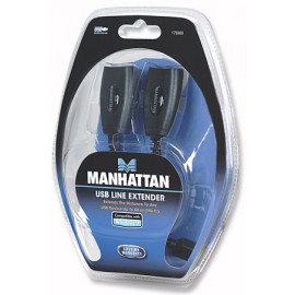 CABLE USB EXTENSION ACTIVA DE LINEA MANHATTAN USB, USB A (M) Y RJ45 (H), HASTA 60 MTS, 179300