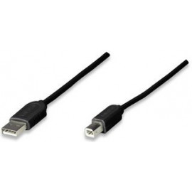 CABLE USB MANHATTAN, USB A - USB B, 1.8 MTS NEGRO, 342650