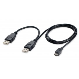 CABLE USB V2.0 A MINI B 5 PINES DUAL COLOR NEGRO