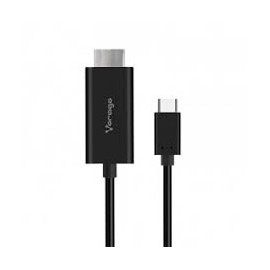 CABLE VORAGO TIPO HDMI MACHO A USB TIPO C MACHO, 1.8M, NEGRO, CAB-04