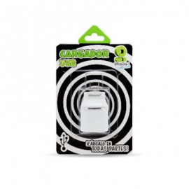 CARGADOR BROBOTIX DE PARED, USB, 2 PUERTOS, 161264B, BLANCO