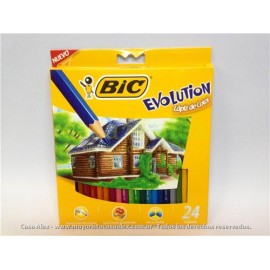 COLORES BIC EVOLUTION ESTUCHE C/24 PZAS
