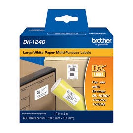 ETIQUETA BROTHER DK-1240 RECORTADA 50.5MM X 101MM QL-1060N C/BLANCO