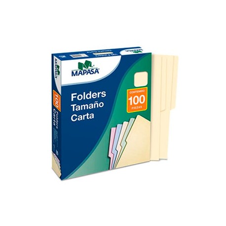 FOLDER MAPASA CARTA CREMA PC0001 C/100
