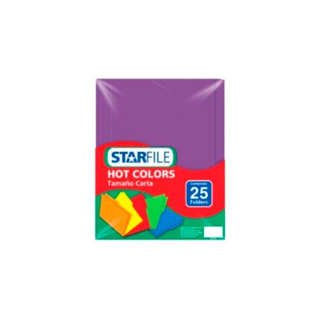 FOLDER STARFILE HOT COLORS CARTA MORADO C/25 PH0050