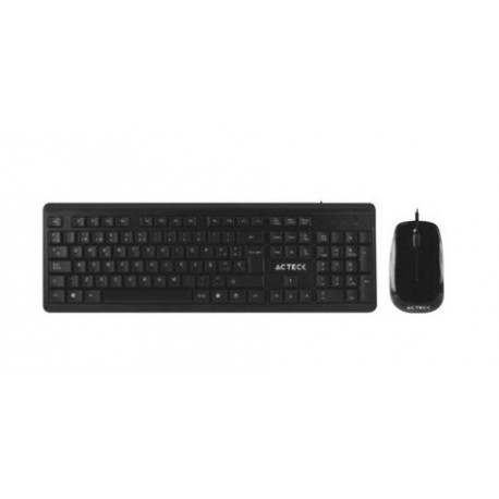 KIT DE TECLADO Y RATON ACTECK ENTRY 510 ALAMBRICO NEGRO AC-928991