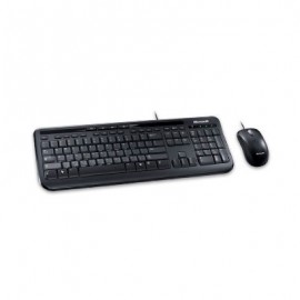 KIT DE TECLADO Y RATON MICROSOFT WIRED DESKTOP 600, ALAMBRICO, USB, NEGRO, APB-00004