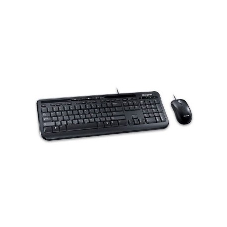 KIT DE TECLADO Y RATON MICROSOFT WIRED DESKTOP 600, ALAMBRICO, USB, NEGRO, APB-00004
