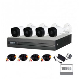 KIT DE VIGILANCIA DAHUA 4 CAMARAS/4 CANALES 1080P HD, HDMI/VGA, DH-KIT/XVR1B04/4-B2A21N-0360B