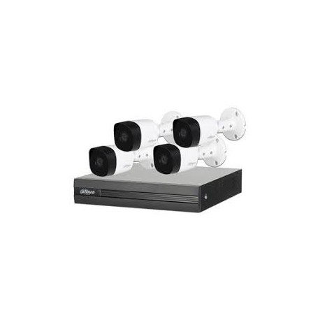 KIT DE VIGILANCIA DAHUA 4 CAMARAS/4 CANALES 720P INFRARROJO DH-KIT/XVR1A04/4-B1A11N-0280B