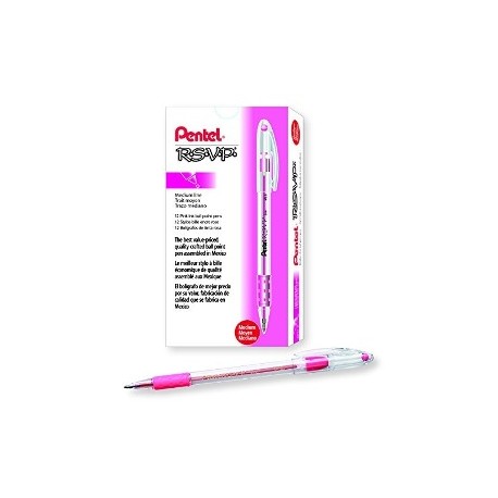 LAPICERO PENTEL BLANCO/ROSA 0.5MM