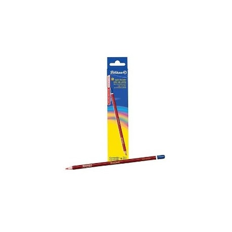 LAPIZ PELIKAN BICOLOR ROJO/AZUL DELGADO C/10
