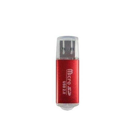 LECTOR DE MEMORIA BROBOTIX USB 2.0 345673R PARA MICROSD ROJO