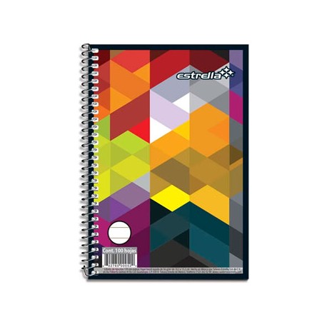 LIBRETA ESTRELLA 1/8 ESPIRAL RAYA 100 HOJAS