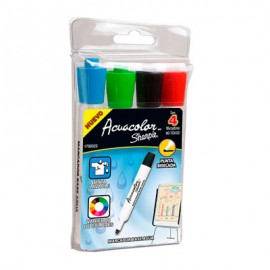 MARCADOR BEROL BASE AGUA ACUACOLOR C/4