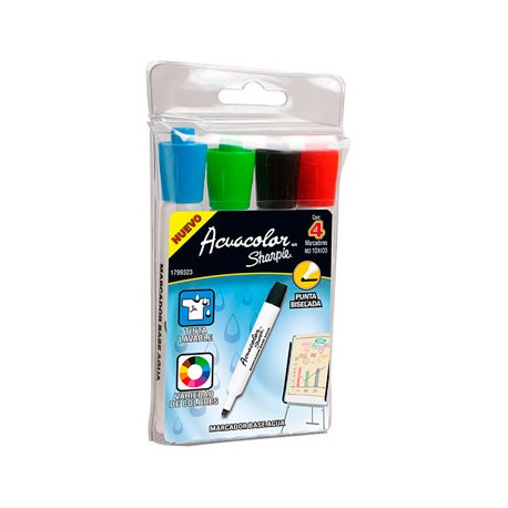 MARCADOR BEROL BASE AGUA ACUACOLOR C/4