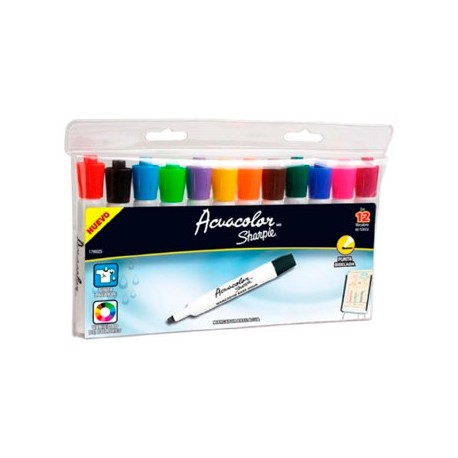 MARCADOR BEROL BASE AGUA ACUACOLOR ESTUCHE C/12