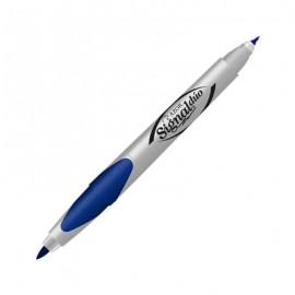 MARCADOR PERMANENTE SIGNAL DUO FINO Y ULTRAFINO AZUL