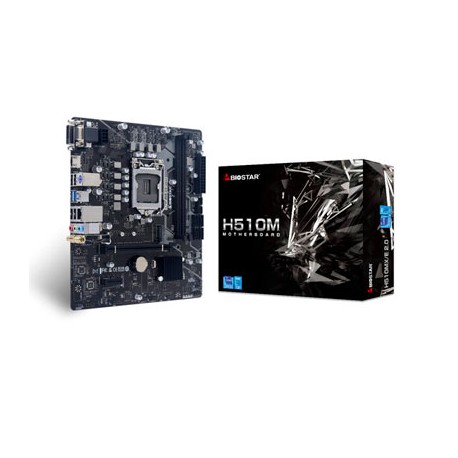 MOTHERBOARD BIOSTAR H510MX/E 2.0, MICRO ATX, S-1200, INTEL H510, 64GB DDR4, HDMI, VGA