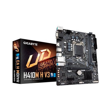 MOTHERBOARD GIGABYTE H410M H V3, SOCKET 1200, 2XDDR4, 2133/3000MHZ, HDMI, USB 2.0/3.2, 64GB, MICRO ATX