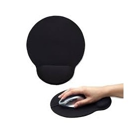 MOUSE PAD ERGONOMICO MANHATTAN DESCANSA MUÑECAS DE GEL, NEGRO, MAN-434362