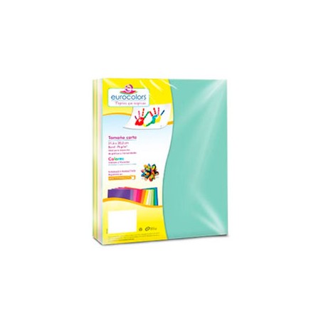 PAPEL CORTADO EUROCOLORS CARTA ARCOIRIS PASTEL C/100