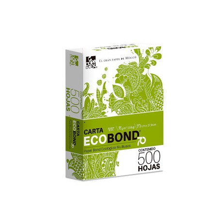 PAPEL ECOBOND CARTA ECOLOGICO P/IMPRESORA (500 HOJAS)