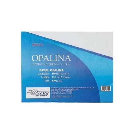 PAQ PAPEL OPALINA CARTA BLANCO C/100HJS 120GR