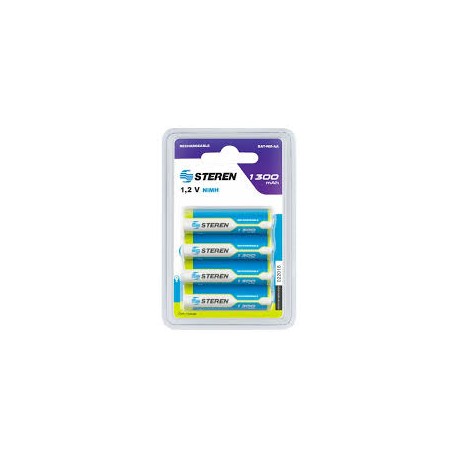 PAQUETE DE PILAS STEREN AA C/4 RECARGABLES BAT-NM-AA