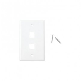 PLACA DE PARED LINKEDPRO RJ-45, 2 PUERTOS, BLANCO, LP-FP-17
