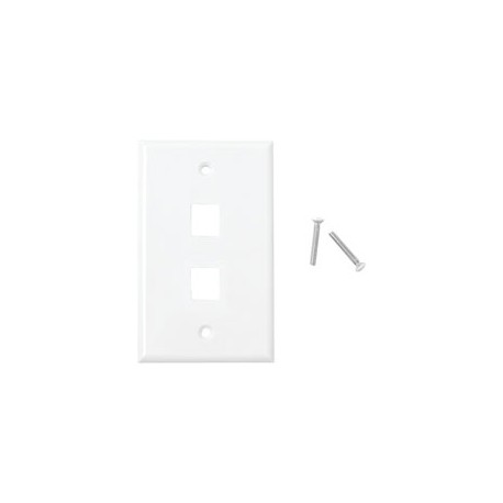 PLACA DE PARED LINKEDPRO RJ-45, 2 PUERTOS, BLANCO, LP-FP-17