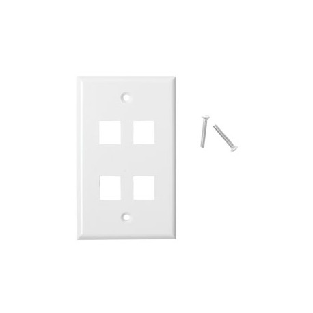 PLACA DE PARED LINKEDPRO RJ-45, 4 PUERTOS, BLANCO, LP-FP-19