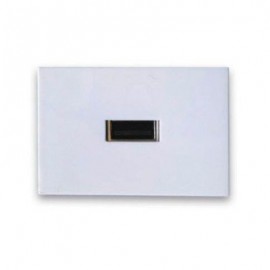 PLACA PARA PARED BROBOTIX, 1 PUERTO USB, BLANCO, 938344