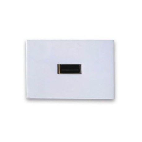 PLACA PARA PARED BROBOTIX, 1 PUERTO USB, BLANCO, 938344