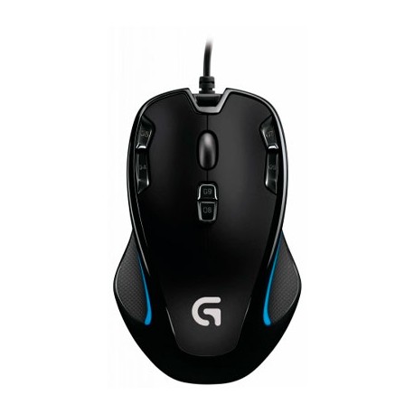 RATON GAMER LOGITECH G300S, OPTICO, ALAMBRICO, 2500DPI, NEGRO, 910-004344