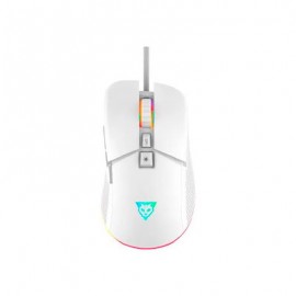 RATON GAMER OCELOT OCM WHITE PEARL, OPTICO, ALAMBRICO, USB, 7200 DPI, BLANCO