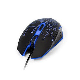 RATON GAMER VORAGO MO-501, OPTICO, ALAMBRICO, USB, 3200 DPI, NEGRO