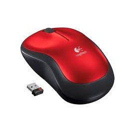 RATON LOGITECH M185, INALAMBRICO, USB, ROJO, 910-003635