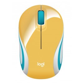 RATON LOGITECH M187 MINI, INALAMBRICO, USB, BANANA, 910-005365