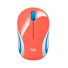 RATON LOGITECH M187 MINI, INALAMBRICO, USB, CORAL, 910-005362