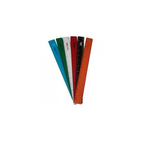 REGLA PLASTICO BACO 30CMS VARIOS COLORES