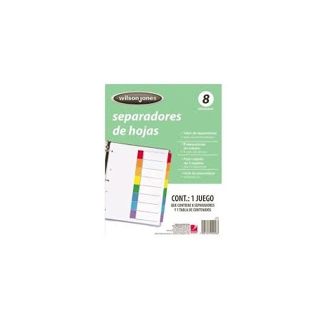 SEPARADOR ACCO 443 MULTIDEX BASIC 8 DIVISIONES
