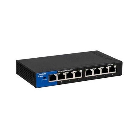 SWITCH LINKSYS GIGABIT SE3008, 8 PUERTOS 10/100/1000 - NO ADMINISTRABLE