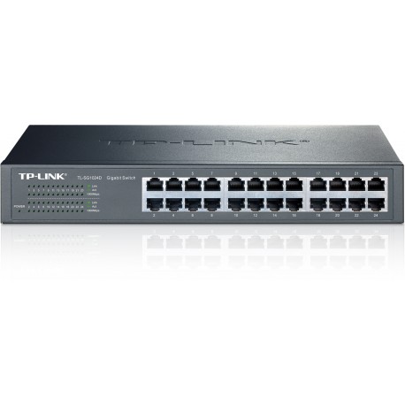 SWITCH TP-LINK GIGABIT ETHERNET TL-SG1024D, 24 PUERTOS 10/100/1000MBPS, 48 GBIT/S, 8000 ENTRADAS  NO ADMINISTRABLE