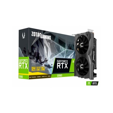 TARJETA DE VIDEO ZOTAC NVIDIA GEFORCE RTX 2060 GAMING TWIN FAN 12GB, 12GB 192-BIT GDDR6, PCI EXPRESS X16 3.0, ZT-T20620F-10M, R