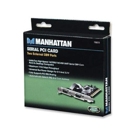 TARJETA MANHATTAN SERIAL PCI 2 PTO DB9M 158213