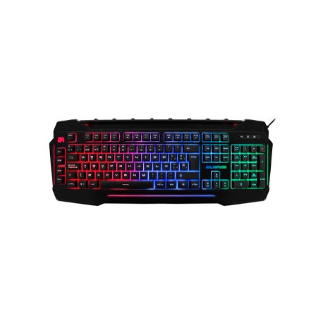 TECLADO GAMER BALAM RUSH MURDER, ALAMBRICO, RGB, NEGRO, BR-929646