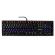 TECLADO GAMER GAME FACTOR KBG400 RGB, MECANICO, ALAMBRICO, SWITCH BLUE, AZUL-NEGRO